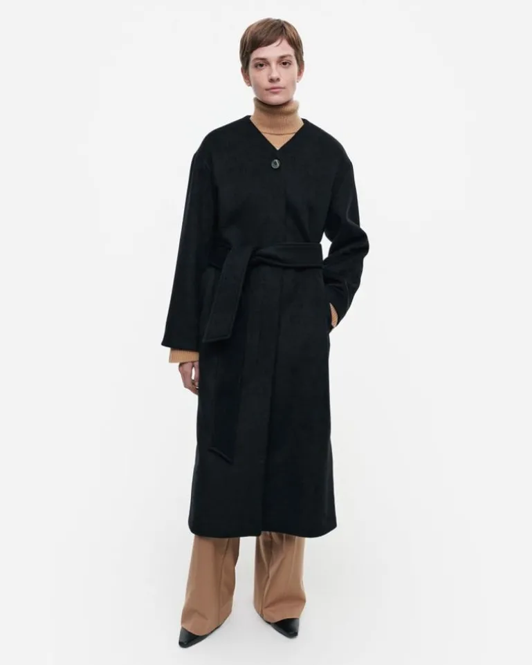 Ateljee Solid Wool Coat