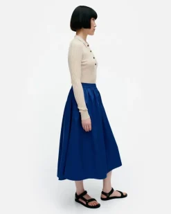 Garrel Solid Cotton Poplin Skirt