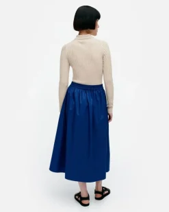 Garrel Solid Cotton Poplin Skirt