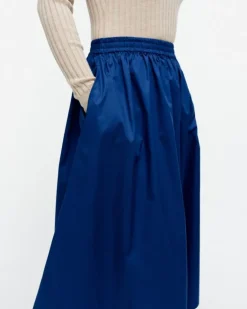 Garrel Solid Cotton Poplin Skirt