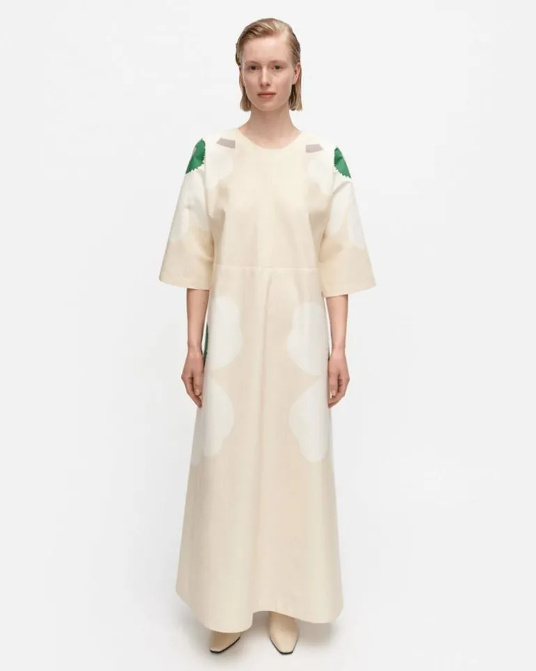 Kaiku Heijastus Unikko Cotton Linen Dress