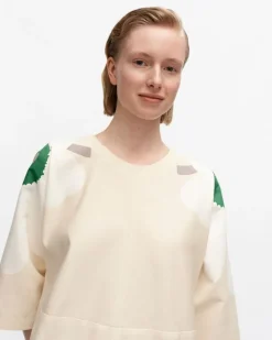 Kaiku Heijastus Unikko Cotton Linen Dress