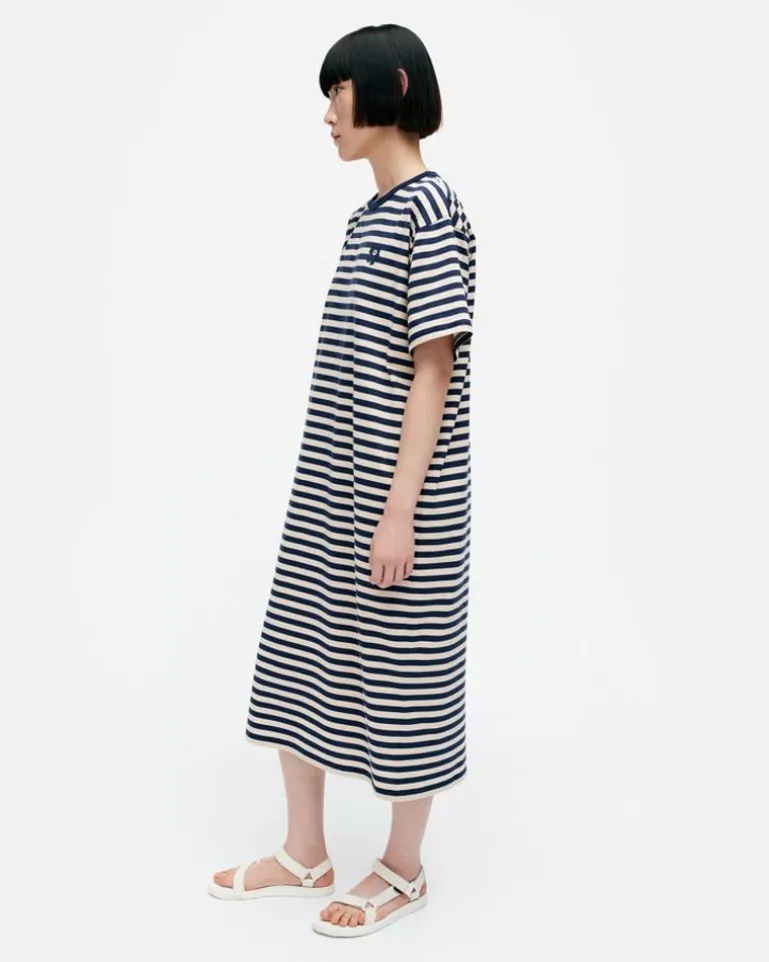 Kioski Tasaraita Oversized Jersey Dress