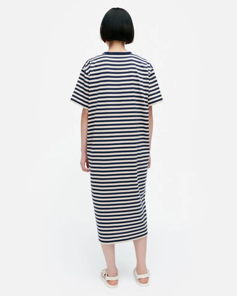 Kioski Tasaraita Oversized Jersey Dress