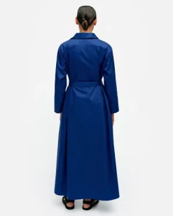 Perenna Solid Cotton Poplin Dress