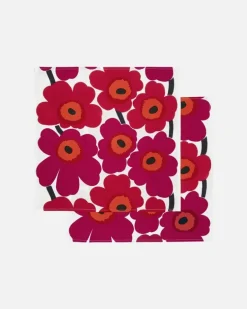 Random Assortment Cotton-Linen Napkins 2 Pcs Varying Colours & Patterns